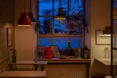 Window from interior house Stock Photos