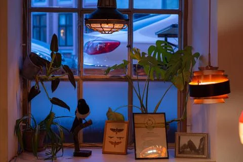 Window from interior house Stock Photos