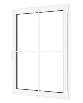 Window isolated on white background. 3d illustration Illustrazione stock