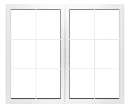 Window isolated on white background. 3d illustration Stock Illustration