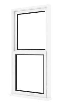 Window isolated on white background. 3d illustration Stock Illustration