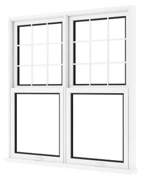 Window isolated on white background. 3d illustration Stock Illustration