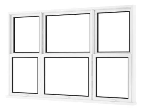 Window isolated on white background. 3d illustration Stock Illustration