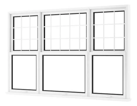 Window isolated on white background. 3d illustration Illustrazione stock