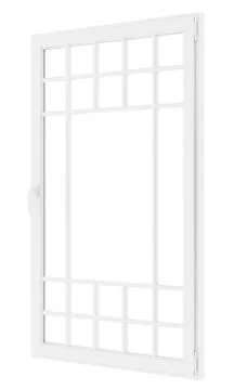 Window isolated on white background. 3d illustration Stock Illustration