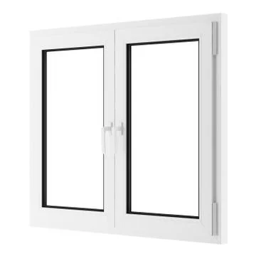 Window isolated on white background Illustrazione stock