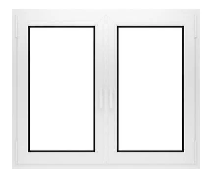 Window isolated on white background Illustrazione stock