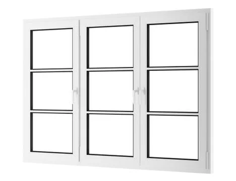 Window isolated on white background Illustrazione stock