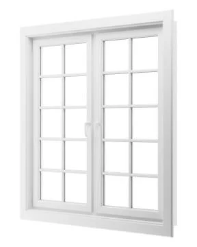 Window isolated on white background Illustrazione stock