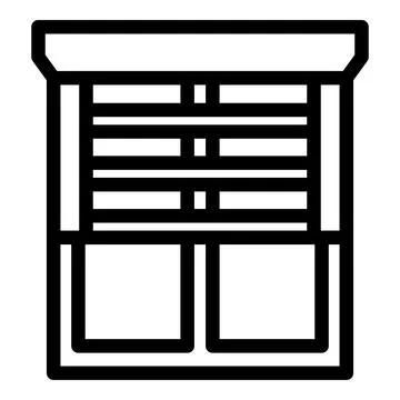 Window with jalousie protecting from sunlight Stock Illustration