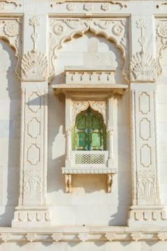 Window at Jaswant Thada Stock-Fotos