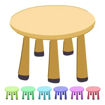 Window kid table vector cartoon graphic Illustrazione stock