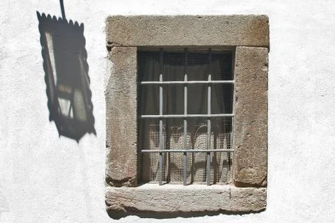 Window with lamp shade Foto stock