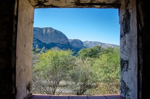 Window landscape Stock Photos