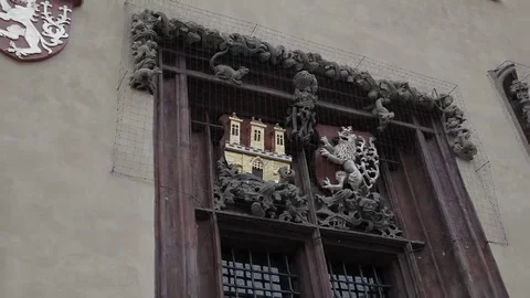 Window, lattice, medieval building Stock Footage 69235600