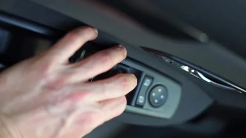 Window lifters in a car buttons Stock Footage 257746061