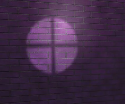 Window light on brick wall studio background Stock Illustration