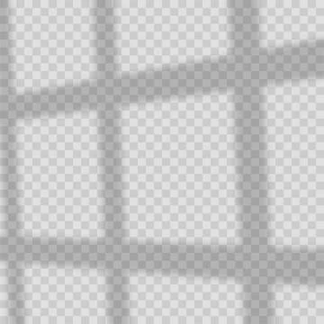 Window light shadow effect on transparent background. Vector Stock Illustration