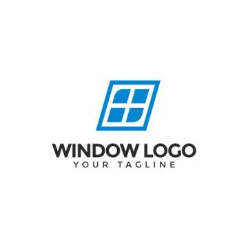 Window Logo Design Template Stock Illustration