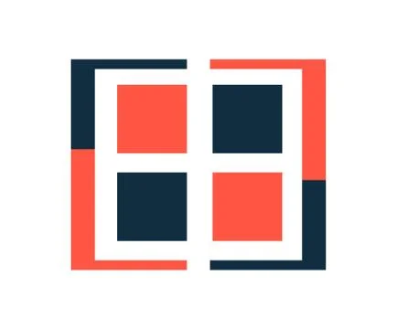 Window logo on white Stock Illustration