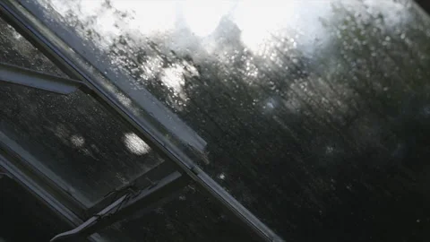 A window with a lot of condensation on it Stock Footage 301623743