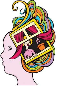 Window mind Stock Illustration