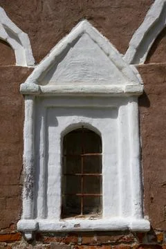 Window Monastery of Saint Euthymius wall in Suzdal, Russia Stock Photos