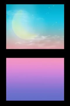 WINDOW WITH MOONLIGHT Stock Illustration