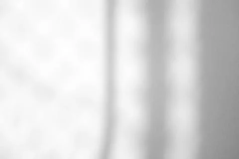 Window natural shadow overlay effect on white texture background, for overlay Foto stock