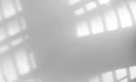 Window natural shadow overlay effect on white texture background, for overlay Stock Photos