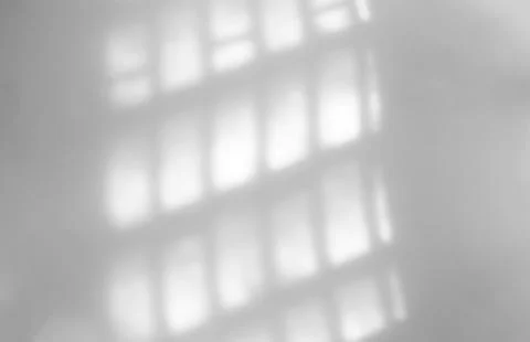 Window natural shadow overlay effect on white texture background, for overlay Stockfoto's