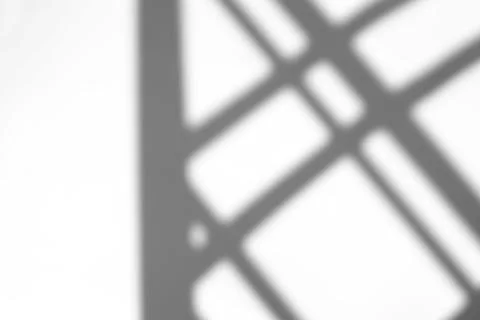 Window natural shadow overlay effect on white texture background, for overlay Stock Photos