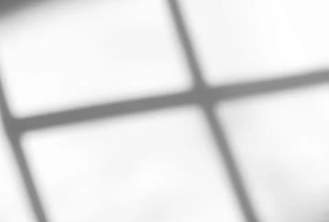 Window natural shadow overlay effect on white texture background, for overlay Foto stock