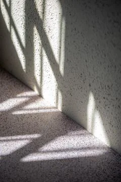 Window natural shadow on wall. background Stock Photos