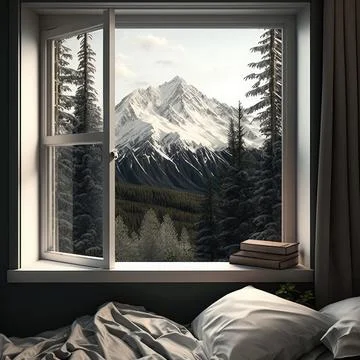 Window of Nature, Feeling Safe and Sound Stock Illustration