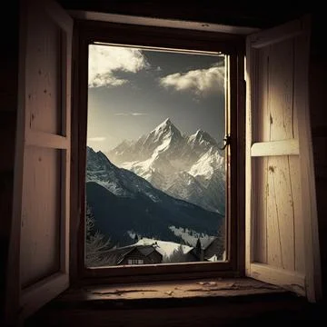 Window of Nature, Feeling Safe and Sound Stock Illustration