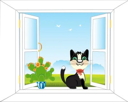 Window in nature Stock Illustration