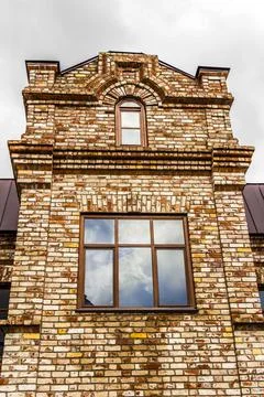 Window in an old brick building Stock Photos