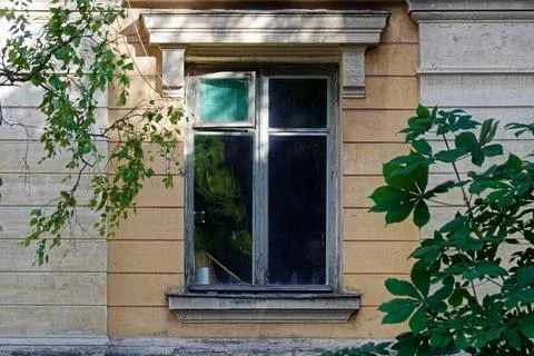 Window of an old house. Stock Photos