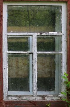 Window of old lost house Stock Photos