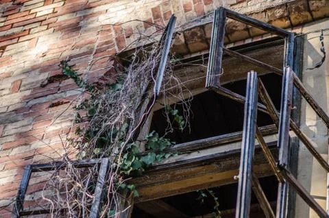 Window old mansion Stock Photos