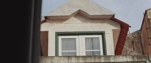 Window of an old residential building Stock Footage 151394566