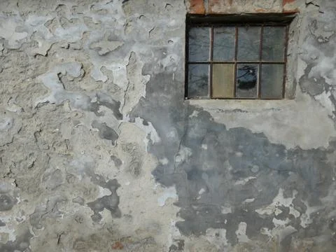 Window in Old Ruined Wall Stock Photos