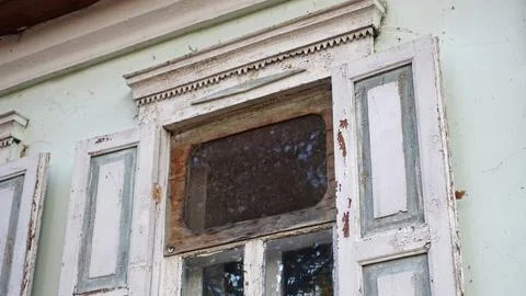 Window of an old Russian house 库存照片