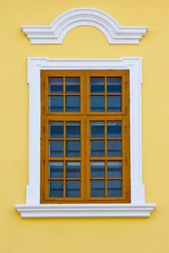 Window with old style frame Stock Photos