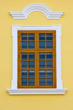 Window with old style frame Stock Photos