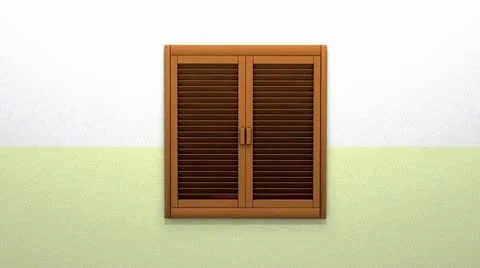 Window open and zoom-in. matte Video stock 20615636