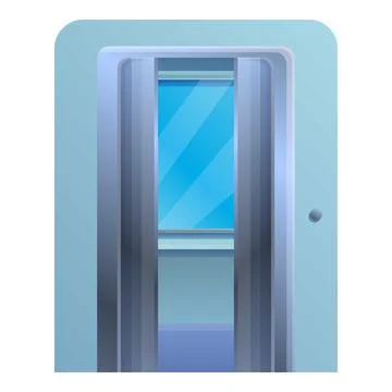 Window open elevator icon, cartoon style イラスト素材