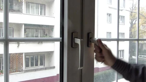 Window opening and closing Stock Footage 142347462