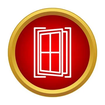 Window opening icon representing ventilation and fresh air Stock Illustration